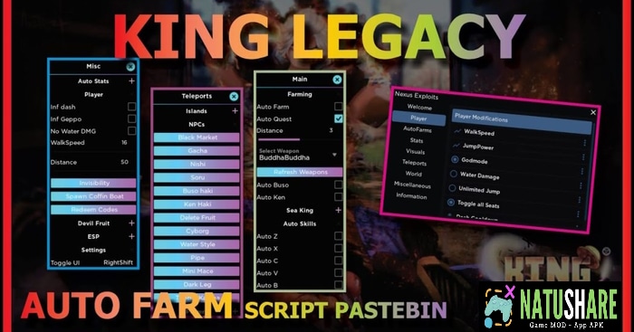 Script King Legacy Update 4.66 (Auto Farm, Raid, Teleport, NPC)